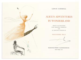 (DALÍ, SALVADOR.) Carroll, Lewis. Alices Adventures in Wonderland.